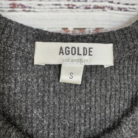 AGOLDE Dark Gray Ribbed Bea Cutaway Tank - Picture 2 of 6